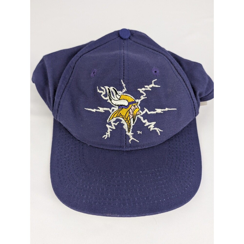 Minnesota Vikings Snapback Hat Vintage Lightning Drew Pearson NFL Purple